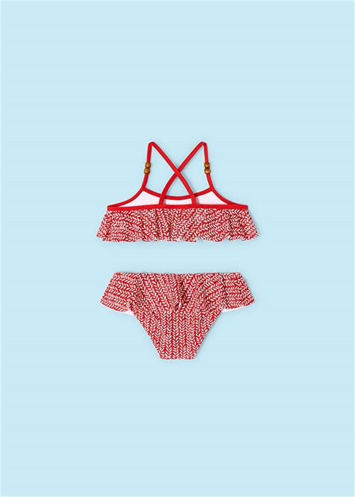Mayoral Kız Çocuk Fırfırlı Bikini Takım Kırmızı 3712