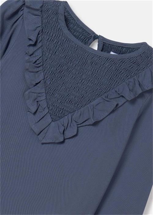 Mayoral Kız Çocuk Fırfırlı Bluz İndigo 7190