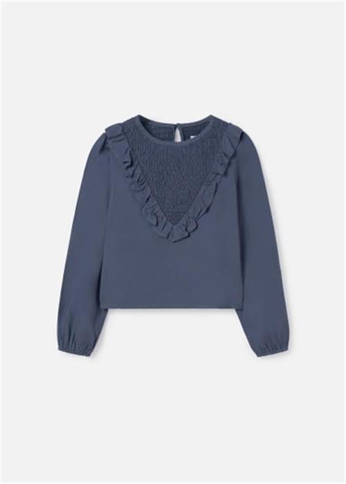 Mayoral Kız Çocuk Fırfırlı Bluz İndigo 7190