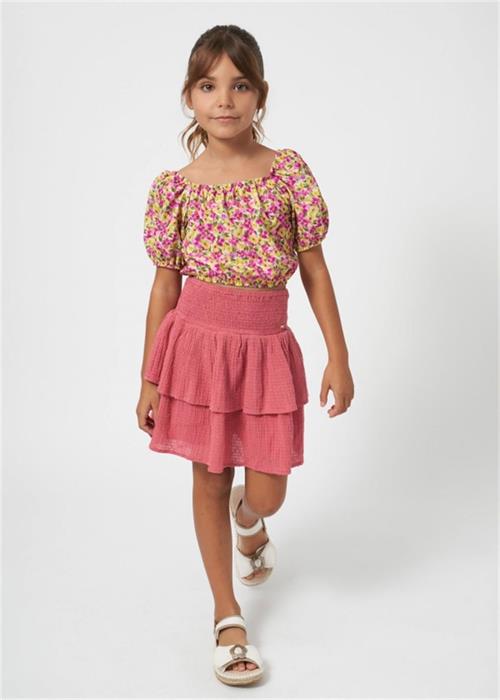Mayoral Kız Çocuk Fırfırlı Etek Gül Kurusu 6970