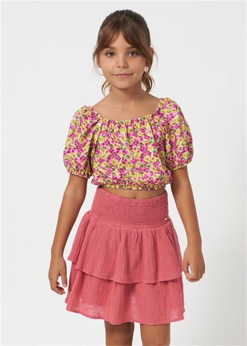 Mayoral Kız Çocuk Fırfırlı Etek Gül Kurusu 6970