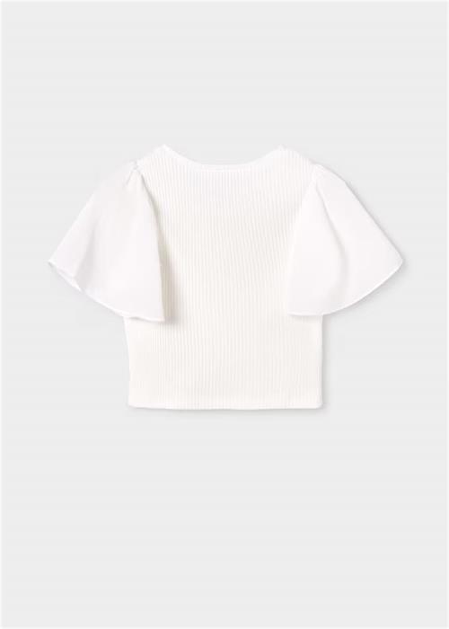 Mayoral Kız Çocuk Fitilli Tişört Krem 6004