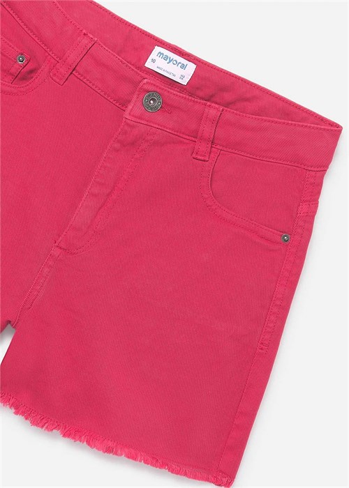 Mayoral Kız Çocuk Gabardin Denim Şort Kırmızı 275