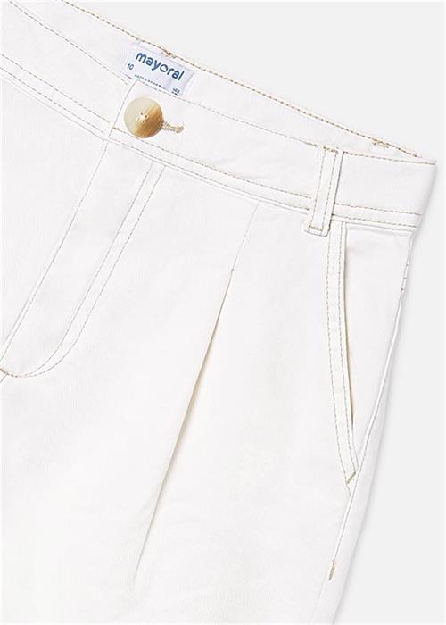 Mayoral Kız Çocuk Gabardin Pantolon Beyaz 6549