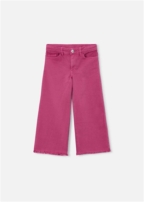 Mayoral Kız Çocuk Geniş Paçalı Gabardin Pantolon Pembe 3588