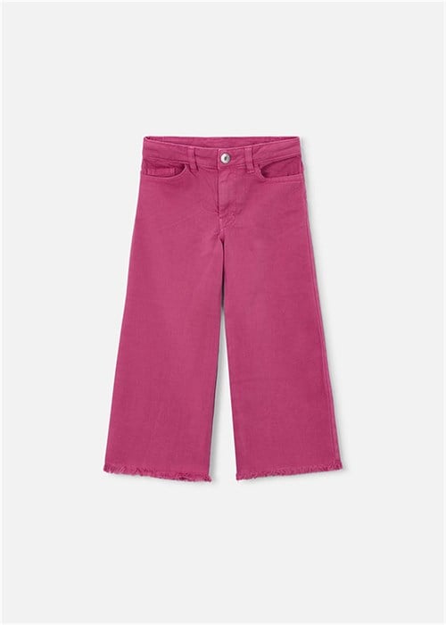 Mayoral Kız Çocuk Geniş Paçalı Gabardin Pantolon Pembe 3588