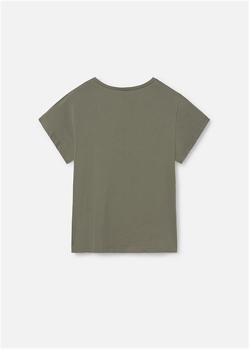 Mayoral Kız Çocuk İşlemeli Tişört Yeşil 854