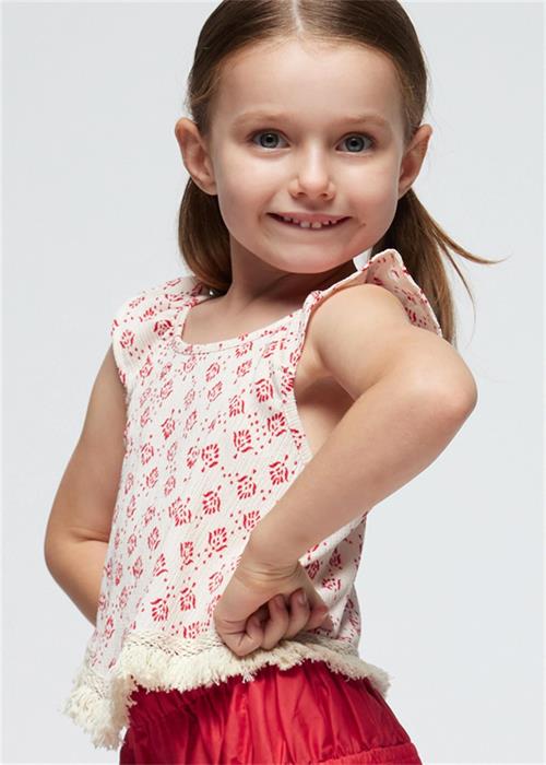 Mayoral Kız Çocuk Jakarlı Tişört Bej 3095