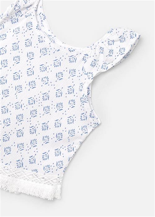 Mayoral Kız Çocuk Jakarlı Tişört Beyaz 3095