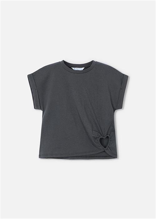 Mayoral Kız Çocuk Kalp Detaylı Tişört Koyu Gri 3006