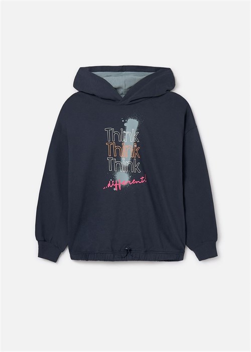 Mayoral Kız Çocuk Kapüşonlu Sweatshirt Petrol 7425