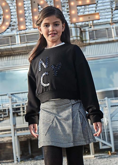 Mayoral Kız Çocuk Kazayağı Desenli Etek Siyah 7976