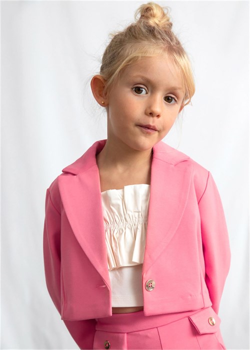 Mayoral Kız Çocuk Kısa Blazer Ceket Pembe 3451
