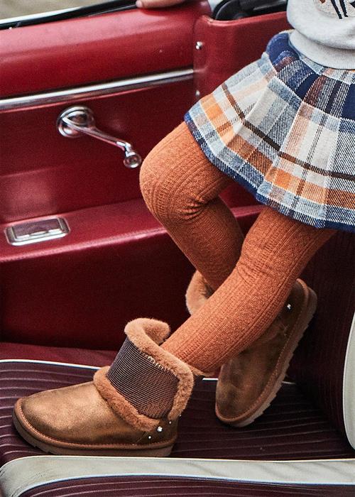 Mayoral Kız Çocuk Külotlu Çorap Karamel 10800