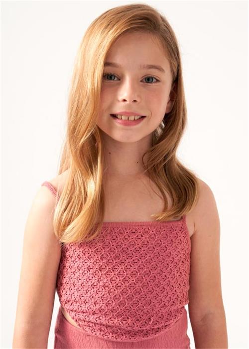 Mayoral Kız Çocuk Örgü Tulum Gül Kurusu 6859 