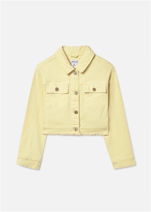 Mayoral Kız Çocuk Püsküllü Denim Ceket Sarı 6407