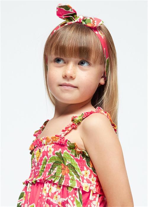Mayoral Kız Çocuk Saç Bantlı Elbise Kırmızı 3947