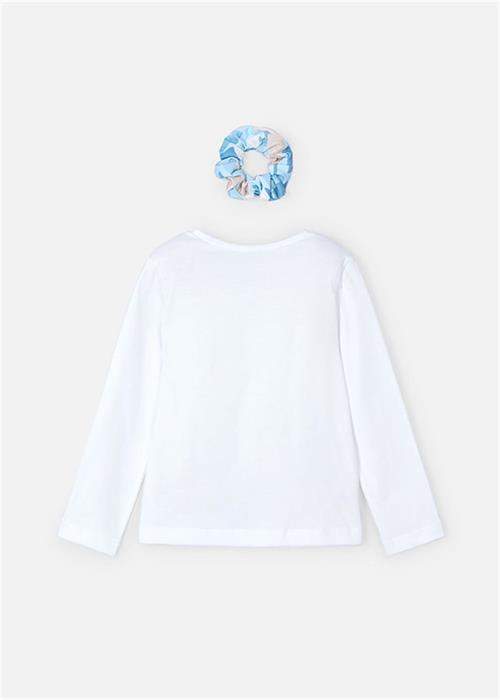 Mayoral Kız Çocuk Saç Tokalı Tişört Krem 3016