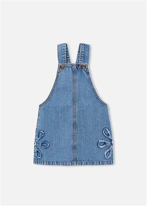 Mayoral Kız Çocuk Salopet Denim Elbise Mavi 3910