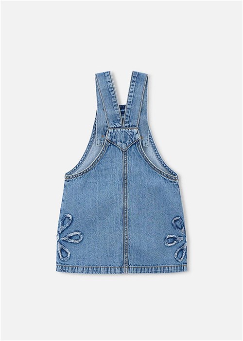 Mayoral Kız Çocuk Salopet Denim Elbise Mavi 3910