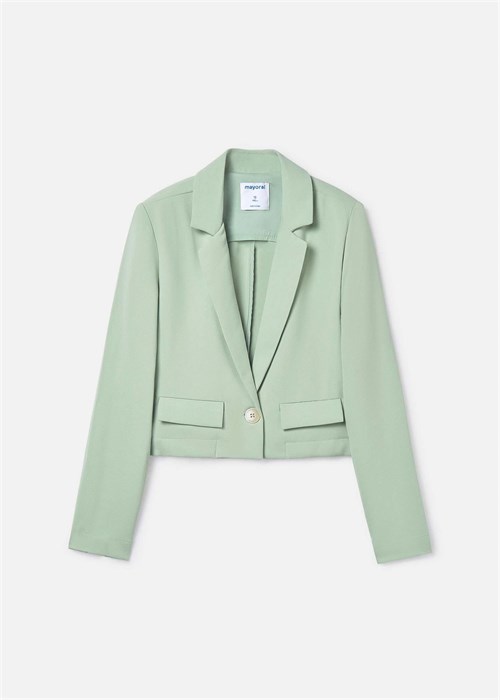Mayoral Kız Çocuk Şifon Kısa Blazer Ceket Yeşil 6403