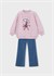 Mayoral Kız Çocuk Sweatshirt Tayt Takım Pudra 4732
