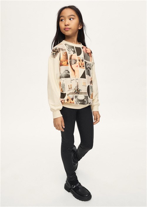 Mayoral Kız Çocuk Sweatshirt Tayt Takım Siyah 7763