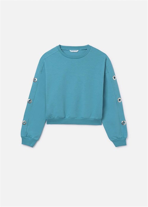Mayoral Kız Çocuk Sweatshirt Turkuaz 6401