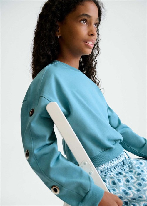 Mayoral Kız Çocuk Sweatshirt Turkuaz 6401
