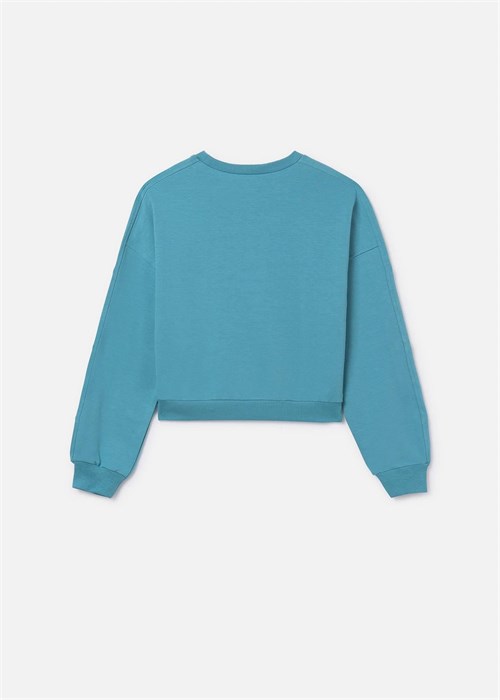 Mayoral Kız Çocuk Sweatshirt Turkuaz 6401