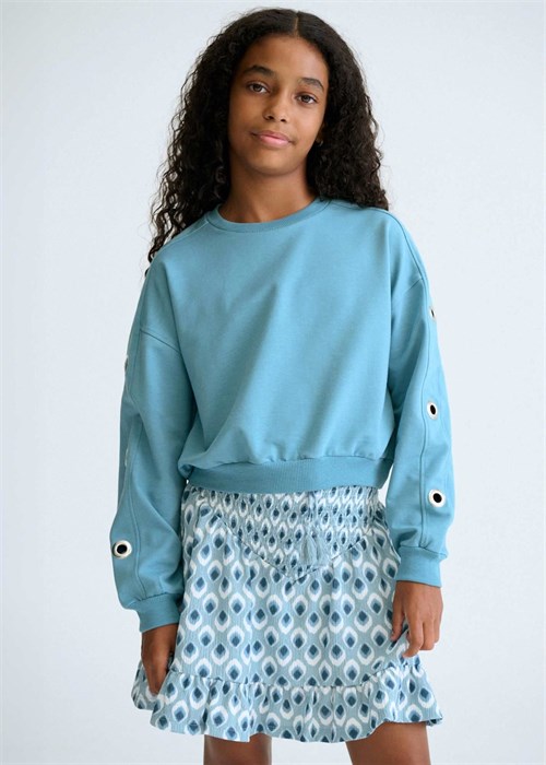 Mayoral Kız Çocuk Sweatshirt Turkuaz 6401