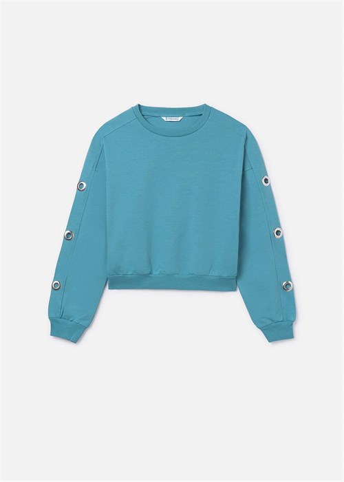 Mayoral Kız Çocuk Sweatshirt Turkuaz 6401