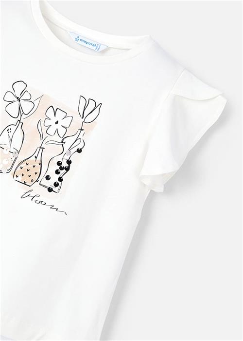 Mayoral Kız Çocuk Tişört Krem 3004