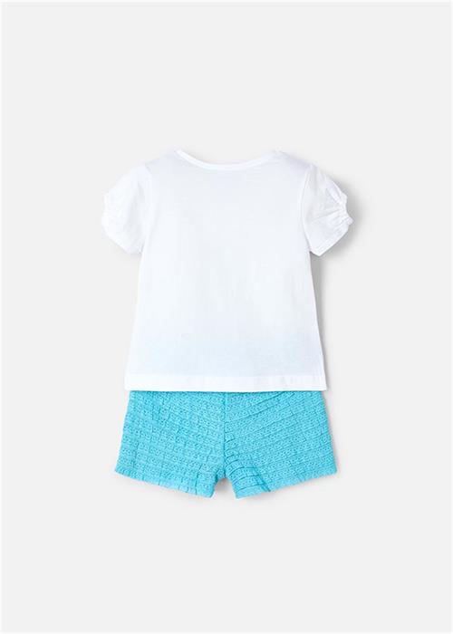 Mayoral Kız Çocuk Tişört Şort Takım Turkuaz 3211