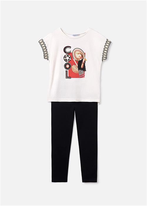 Mayoral Kız Çocuk Tişört Tayt Takım Siyah 6759