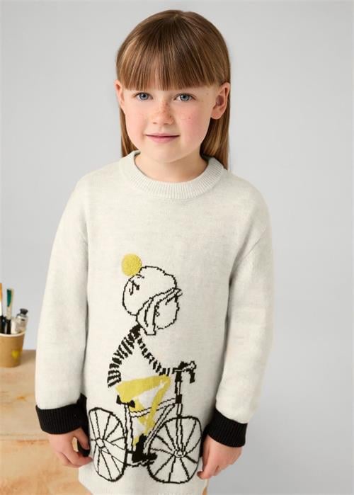 Mayoral Kız Çocuk Triko Elbise Bej 4926