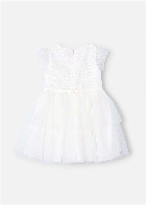 Mayoral Kız Çocuk Tüllü Elbise Krem 3914