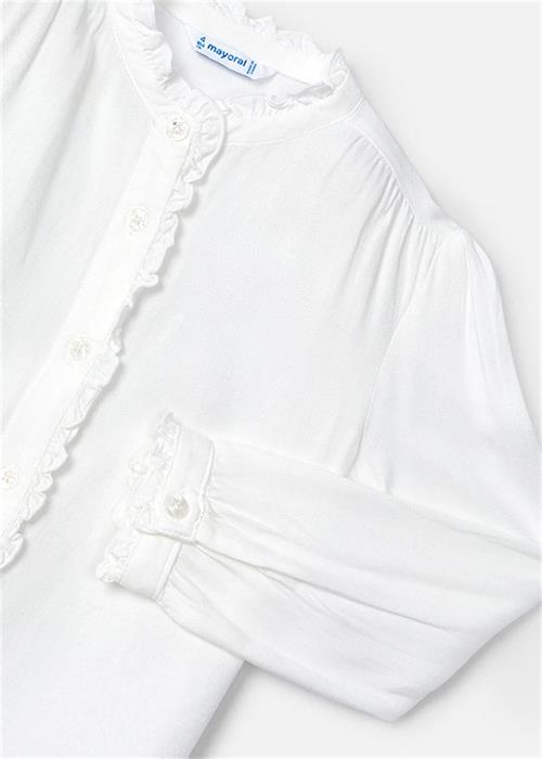 Mayoral Kız Çocuk Uzun Kollu Gömlek Krem 4105