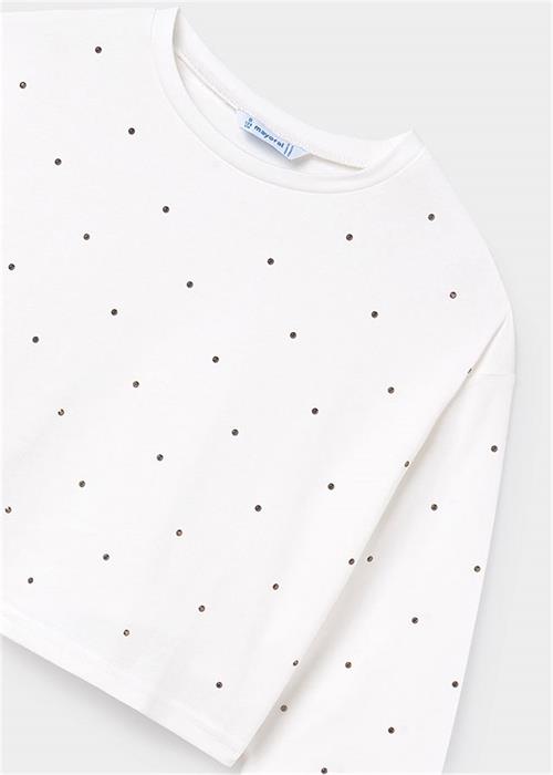 Mayoral Kız Çocuk Uzun Kollu Tişört Krem 7094