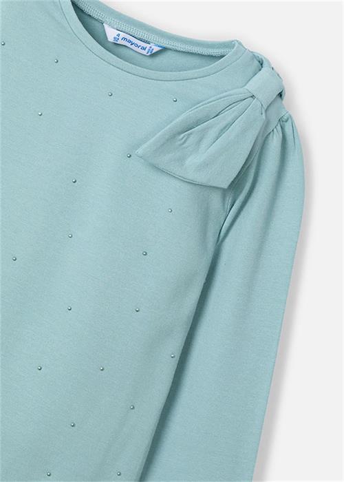 Mayoral Kız Çocuk Uzun Kollu Tişört Mint Yeşil 4064