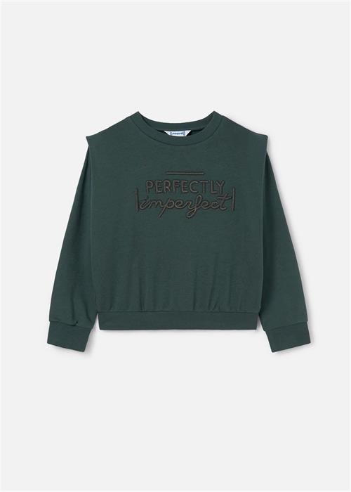 Mayoral Kız Çocuk Vatkalı Sweatshirt Yeşil 7468