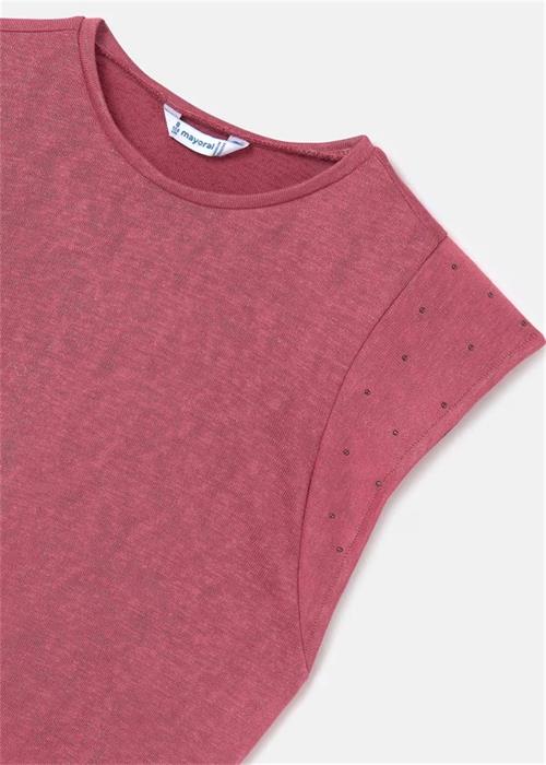 Mayoral Kız Çocuk Zımbalı Tişört Gül Kurusu 6019