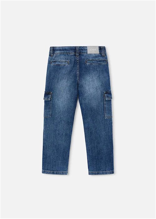 Mayral Erkek Çocuk Kargo Kot Pantolon Mavi 3578