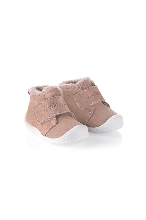 Merli&Rose Bebek Stride Peluş İlk Adım Botu Somon-Beyaz 2362