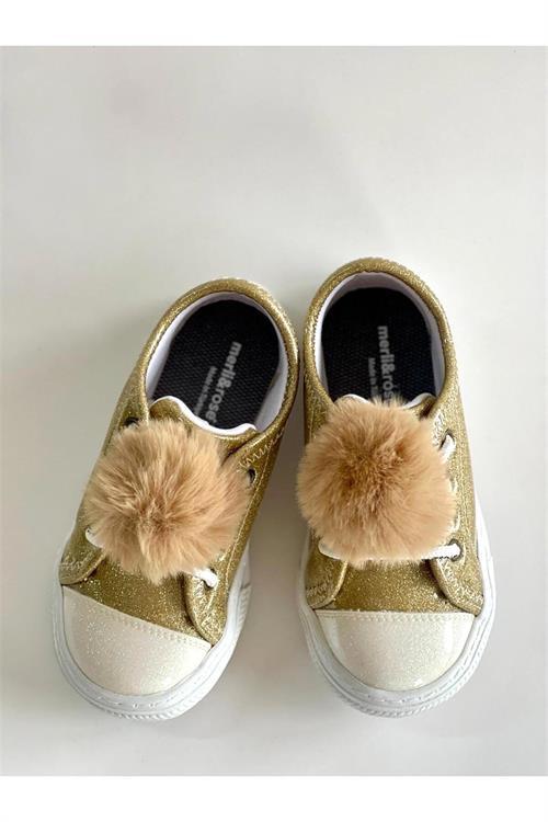 Merli&Rose Kız Çocuk Fun Sneaker Simli Ayakkabı Gold 603-P(B)-20