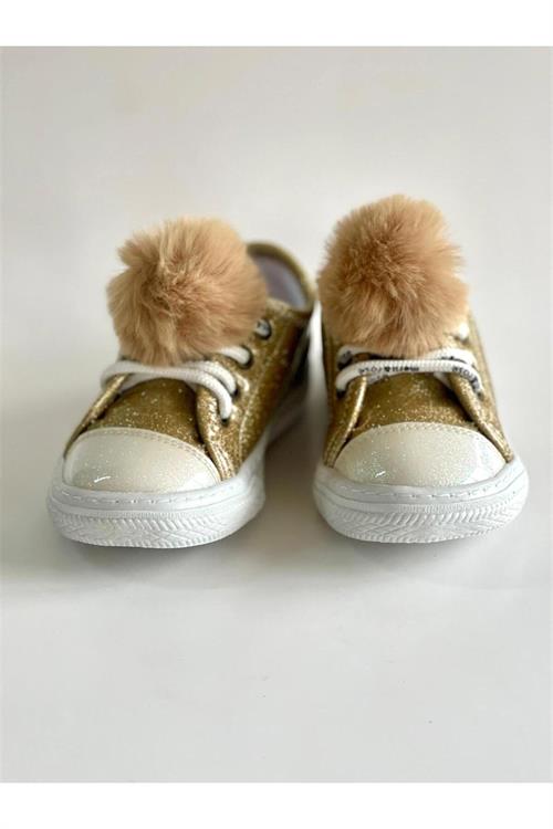 Merli&Rose Kız Çocuk Fun Sneaker Simli Ayakkabı Gold 603-P(B)-20