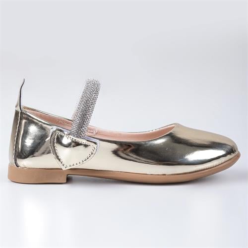 Merli&Rose Kız Çocuk Kalpli Babet Altın Ayna F10005