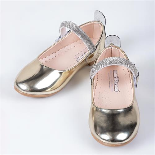 Merli&Rose Kız Çocuk Kalpli Babet Altın Ayna F10005