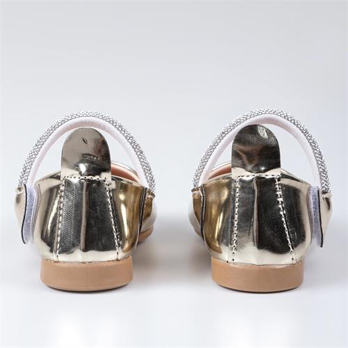 Merli&Rose Kız Çocuk Kalpli Babet Altın Ayna F10005