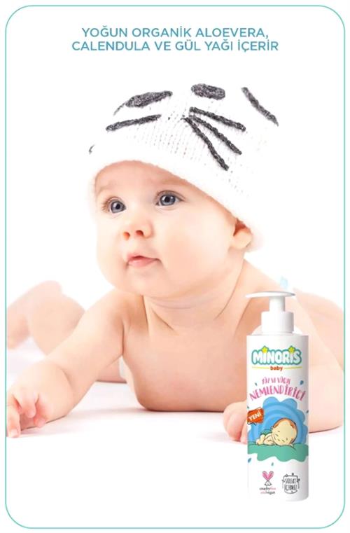 Minoris Baby Organik Bebek El Yüz ve Vücut Nemlendirici 200ml